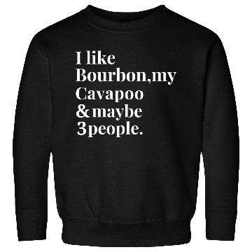 Discover Cavapoo Funny Dog Owner Bourbon Whiskey Lover Gift Men Sweatshirts