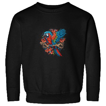 Discover Surrealism Japanese Painting Macaw Sweatshirts