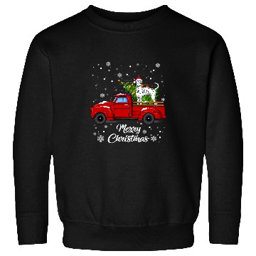 Discover Dalmatian Riding Red Truck Merry xmass Tree Dog Lover 83 Dog Lover Dalmatians Dog Sweatshirts