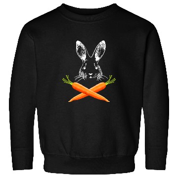 Discover Rabbits Skull Rabbit Crossbones Carrots Easter Day Sweatshirts