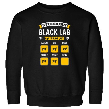 Discover Labrador Lab Dog Stubborn Black Lab Tricks Funny Gifts for Black Labrador Sweatshirts