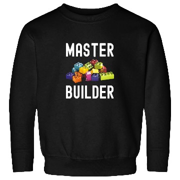 Discover Brick Builder Funny Blocks Master Builder 6 Sweatshirts