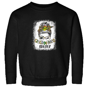 Discover Bleached Cinco De Mayo Builder Messy Bun Sweatshirts