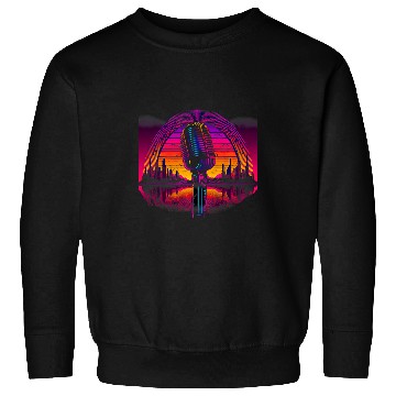 Discover Retro Aesthetic karaoke microphone Singer Sweatshirts