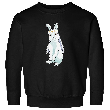 Discover Rabbits Bride Flower wreath Wedding Sweatshirts
