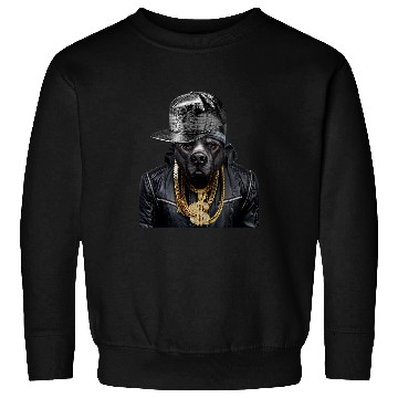 Discover Black Pit Bull Rapper as Hip Hop Artist Dog Sweatshirts