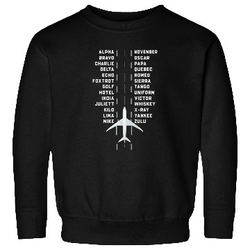 Discover Phonetics Alphabet Plane Aviation Pilot Airplane Sweatshirts