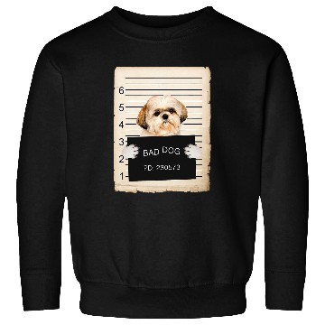 Discover shih tzu Dog mug shot Sweatshirts
