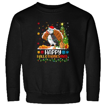 Discover Puffin Bird Lover Funny Happy Puffin HelloThanksMas Sweatshirts