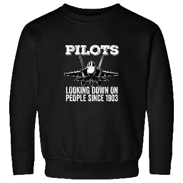 Discover Pilots Looking Down on People Fighter Jet Military Sweatshirts