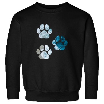 Discover Dog Paw Prints Ocean Beach Waves Sweatshirts