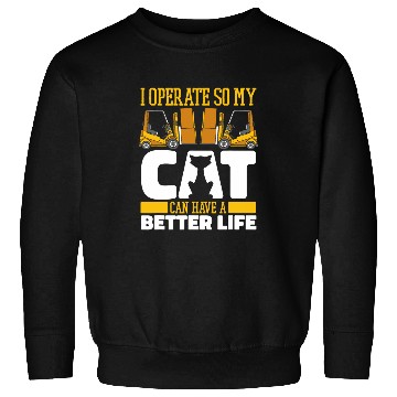 Discover Forklifter Cat Logistics Warehouse Forklift Operator Sweatshirts