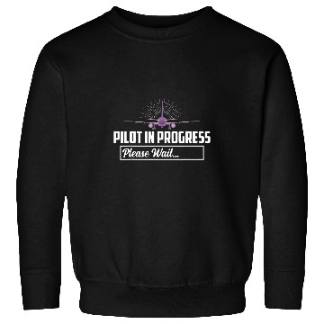 Discover Pilot In Progress Please Wait Airline Aviation Sweatshirts