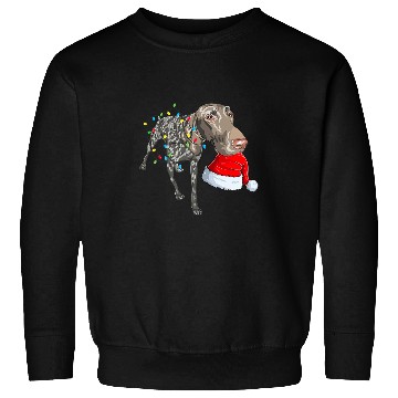 Discover Dog German Shorthaired Pointer Lights Christmas GSP Dog Lover Sweatshirts