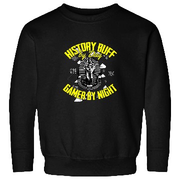 Discover Ancient Egypt History Buff by Day Gamer by Night Historian Sweatshirts