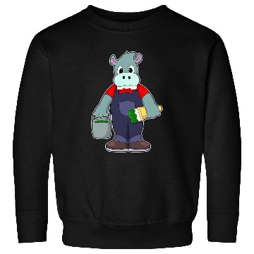 Discover Hippo Painter Paint brush Painting Sweatshirts