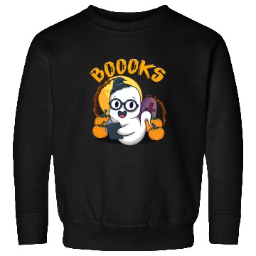 Discover Reading Book Booooks ghosts Funny Halloween Teacher Book Library Reader Sweatshirts
