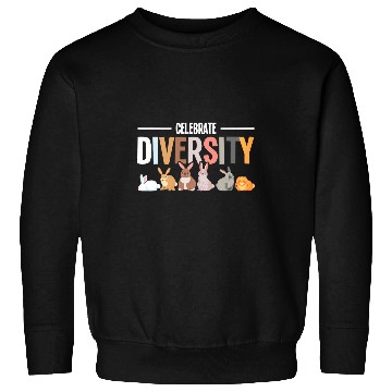 Discover Rabbits Celebrate Diversity Rabbit Lover Zookeeper Bunny Breeder Sweatshirts