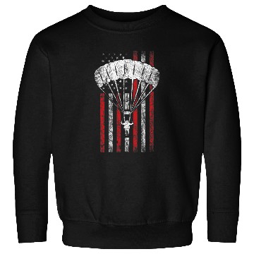 Discover Skydiving Gift Skydiver Silhouette Skydiving American Flag Skydiver Sweatshirts