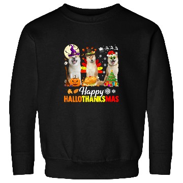 Discover Dog Shiba Inu Lover Hallothanksmas Dog Dad Dog Mom Sweatshirts