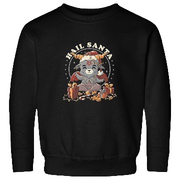 Discover Halloween Hail Santa Funny Sarcastic Baphomet Christmas596 Sweatshirts
