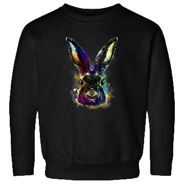 Discover Rabbits Colored Realistic Rabbit Nice Drawing Sweatshirts