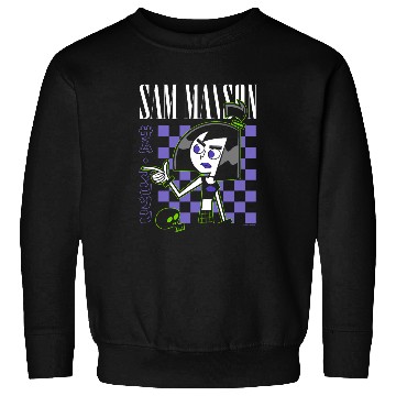 Discover Danny Phantom Sam Manson Retro Kanji Checkerboard Portrait Sweatshirts