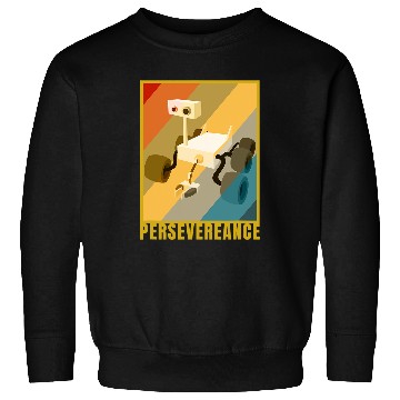 Discover Colonize Mars Perseverance Rover Retro Portrait Space Lover Sweatshirts