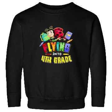 Discover Flying Into 4th Grade Ladybug Back To School First Day Cute Sweatshirts
