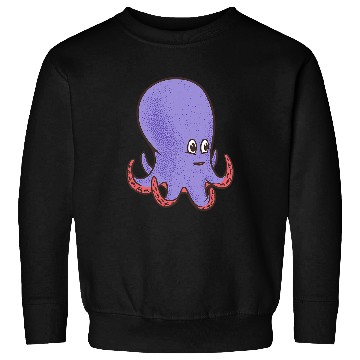 Discover Octopuss Lover Cute Purple Smiling Octopus Sweatshirts