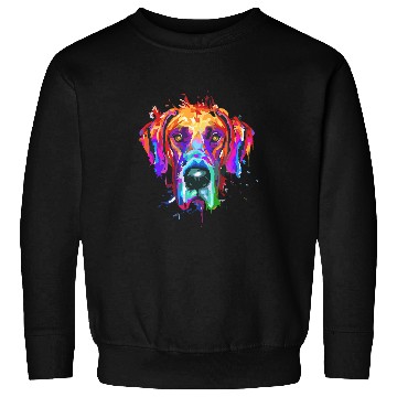 Discover Dog Great Dane Splash Art Colorful Sweatshirts