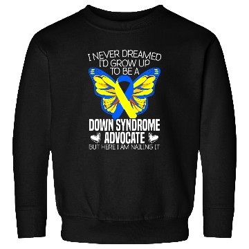 Discover Down Syndromes Awareness Butterfly Ribbon Sweatshirts