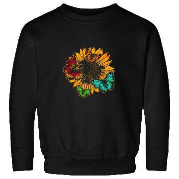 Discover Butterfly Sunshine Sunflower Butterflys 5 Sweatshirts