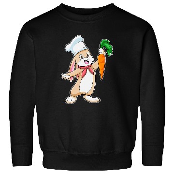 Discover Rabbits Cook Chef hat Carrot Sweatshirts