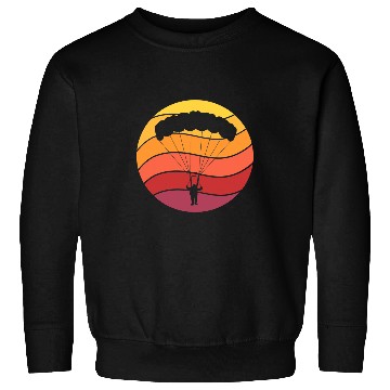 Discover Skydiving Gift Paragliding Retro Skydiving Parachuting Skydive Parachutist Sweatshirts