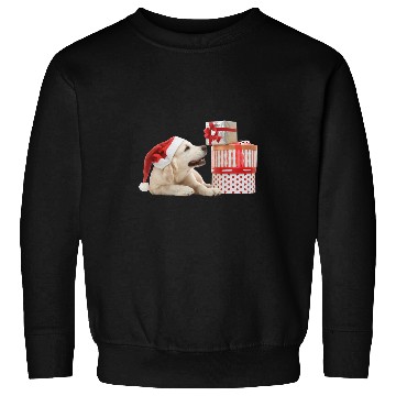 Discover Labrador Lab Dog Santa Hat Christmas Yellow Lab Sweatshirts