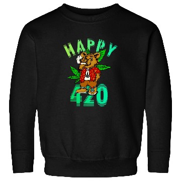 Discover Funny Bear Happy 420 Teddy Cute Bears Sweatshirts