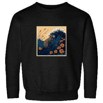 Discover Surrealism Japanese Painting Groundhog Sweatshirts