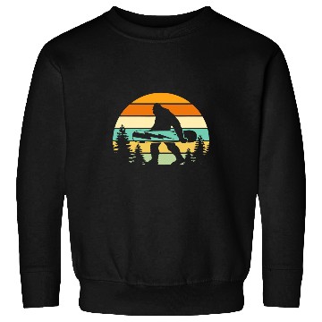 Discover Skiing Ski vintages Sasquatch Snowboarder Retro Snowboard Snowboarding Sweatshirts