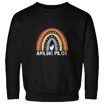 Discover Funny Job Title Worker vintages Rainbow Airline Pilot Sweatshirts