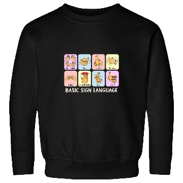 Discover Basic Sign Language Speech Therapist SLP Pathologist Outfit Sweatshirts