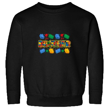 Discover Brother Brick Builder Cute Brothers Blocks Master Builder Sweatshirts
