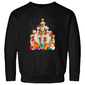 Discover Labrador Lab Dog Lover Matching Santa Christmas Tree Sweatshirts