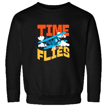 Discover Time Flies Airplane For Kids Sweatshirts