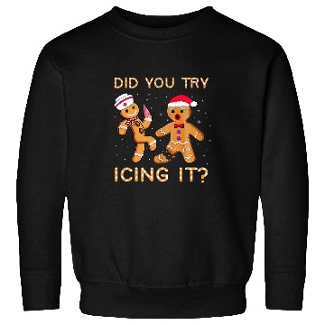 Discover Did You Try Icing It Retro Christmas Gingerbread nurses Squad Sweatshirts