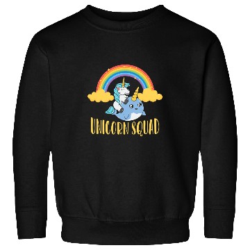 Discover Squad Narwhal Rainbow Mythical Magical Cute Unicorn Sweatshirts