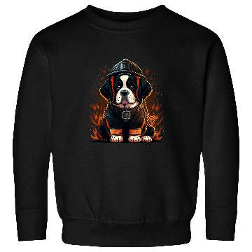 Discover Fireman Firefighter Saint Bernard Fireman on Firefighter Saint Bernard Firemen Sweatshirts