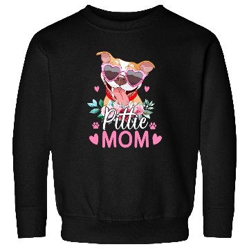 Discover Bully Cute Pittie Mom Sunglasses Flower For Pitbull Lovers Owner Pitbull Dog Sweatshirts