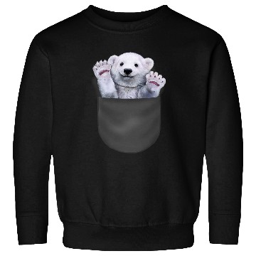 Discover Funny Bear Cute Polar Bear in Pocket Cute Bears Sweatshirts