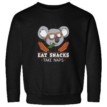 Discover Funny Bear Eat Snacks Take Naps Koala Cute Bears Sweatshirts
